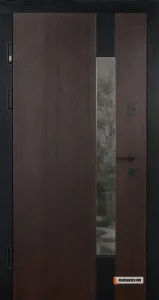 Вхідні двері з терморозривом та матовим склопакетом модель Tower комплектація Termix