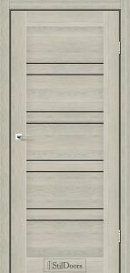 Двері StilDoors Antalya дуб альба скло чорне