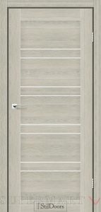 Двері StilDoors Antalya дуб альба скло Сатін