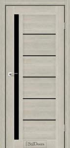 Двері StilDoors Sofia дуб альба скло чорне