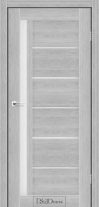Двері StilDoors Sofia дуб сріблястий скло Сатін