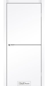 Двері StilDoors Loft Aluminium білий мат молдинг чорний