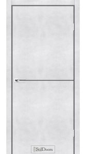 Двері StilDoors Loft Aluminium світлий бетон молдинг чорний