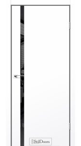 Двері StilDoors Loft Glass білий мат скло чорне