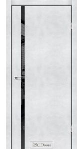 Двері StilDoors Loft Glass світлий бетон скло чорне
