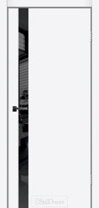 Двері StilDoors Wilton біла емаль RAL 9003 скло чорне