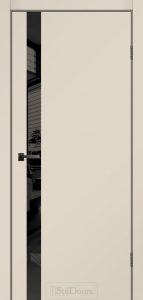 Двері StilDoors Wilton шампань RAL 1013 скло чорне