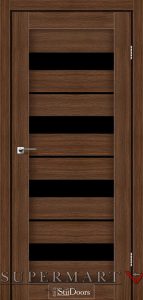 Двері StilDoors Dela клен французький скло чорне