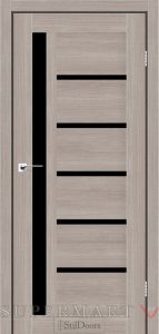 Двері StilDoors Nice капучіно скло чорне