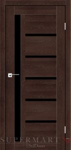 Двері StilDoors Nice клен французький скло чорне