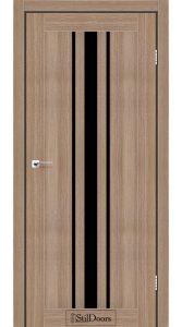 Двері StilDoors Arizona вільха класична скло чорне