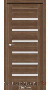 Двері StilDoors Florida горіх золотий скло сатин