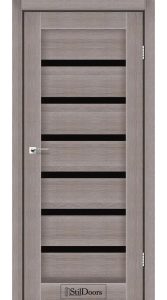 Двері StilDoors Florida трюфель скло чорне