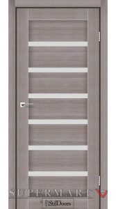 Двері StilDoors Florida трюфель скло сатин