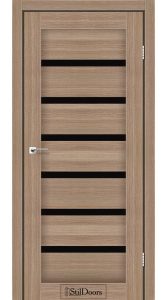 Двері StilDoors Florida вільха класична скло чорне