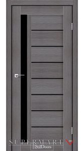 Двері StilDoors London дрім вуд скло чорне