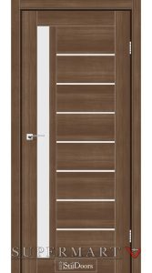 Двері StilDoors London горіх золотий скло сатин