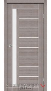 Двері StilDoors London трюфель скло сатин