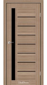 Двері StilDoors London вільха класична скло чорне