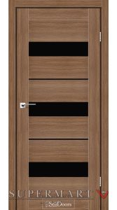 Двері StilDoors Mexico італійський горіх скло чорне