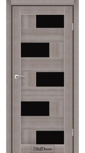 Двері StilDoors Nepal трюфель скло чорне