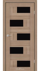 Двері StilDoors Nepal вільха класична скло чорне