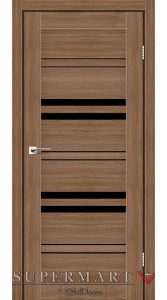 Двері StilDoors Slovenia італійський горіх скло чорне