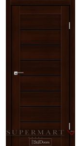 Двері StilDoors Tanzania каштан скло чорне