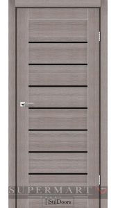 Двері StilDoors Tanzania трюфель скло чорне