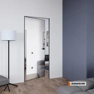Міжкімнатні двері прихованого монтажу з дзеркалом Smart Invisible